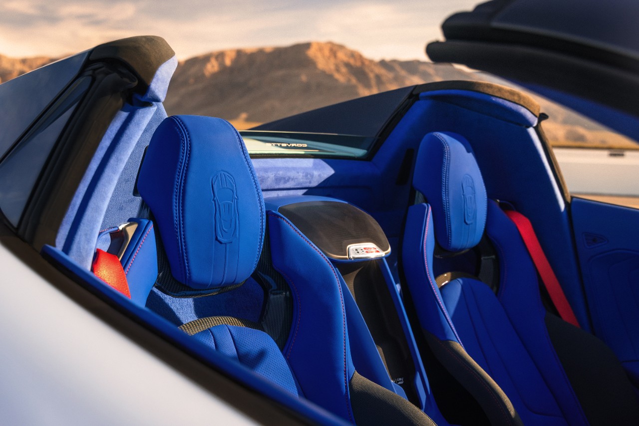 2027 Chevrolet Corvette Grand Sport Launch Edition features embroidered head rests